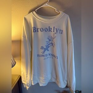 Altar'd State Cream Ribbed Sweatshirt